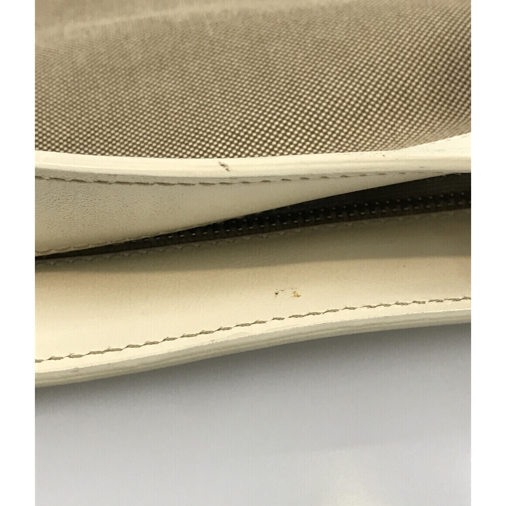 Prada Logo Jacquard Crossbody Bag beige canvas white leather - Picture 5 of 6